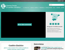 Tablet Screenshot of jovenesfrentealcambioclimatico.com